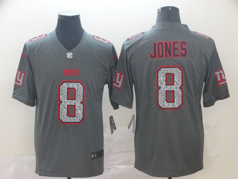 Men's New York Giants Daniel Jones #8 Gray Jersey